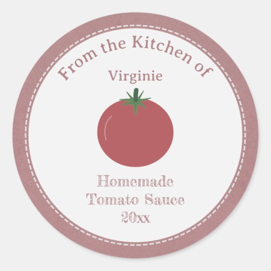 Rustic Tomato Sauce Label Sticker (Voorkant)