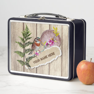 Rustic Torn Paper Wood Oil Paint Personalize Name