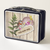 Rustic Torn Paper Wood Oil Paint Personalize Name (Voorkant)