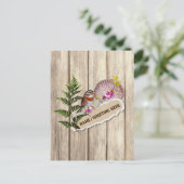 Rustic Torn Paper Wood Oil Paint Personalize Name Briefkaart (Staand voorkant)