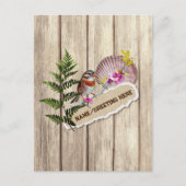 Rustic Torn Paper Wood Oil Paint Personalize Name Briefkaart (Voorkant)