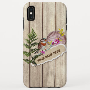 Rustic Torn Paper Wood Oil Paint Personalize Name Case-Mate iPhone Case