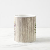 Rustic Torn Paper Wood Oil Paint Personalize Name Koffiemok (Center)