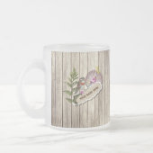 Rustic Torn Paper Wood Oil Paint Personalize Name Matglas Koffiemok (Links)