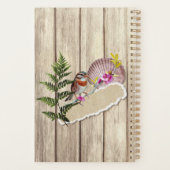 Rustic Torn Paper Wood Oil Paint Personalize Name Planner (Achterkant)