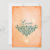 Rustic, Toscaanse Blauwgroen huwelijksuitnodiginge Kaart (Achterkant)