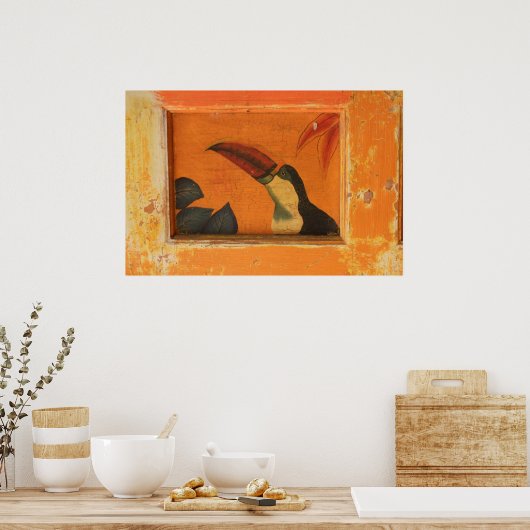 Rustic Toucan Poster1 Poster (Keuken)