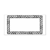 Rustic touw eenvoudig rechthoekig 1x2 frame rubberstempel (Afrduk)