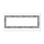 Rustic touw eenvoudig rechthoekig 1x3 frame rubberstempel (Afrduk)
