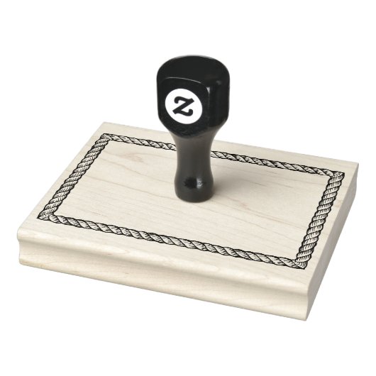 Rustic Touw Eenvoudig Rechthoekig 2x3 Frame  Rubberstempel (Stempel)