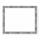 Rustic Touw Eenvoudig Rechthoekig 4x5 Frame Rubberstempel (Afrduk)