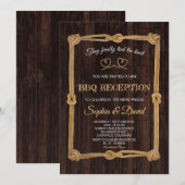 Rustic Touw We Hebben De Knoop Doorgehakt BBQ Rece Kaart (Voorkant / Achterkant)