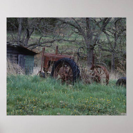 Rustic Tractor Poster (Voorkant)
