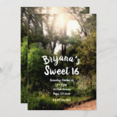 Rustic Trail Floral Enchanted Forest Sweet 16 Kaart (Voorkant / Achterkant)