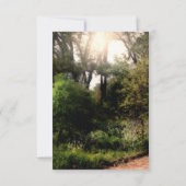 Rustic Trail Floral Enchanted Forest Wedding RSVP Kaart (Achterkant)