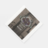 Rustic Train Herfst Floral Wedding Monogram Servet (Hoek)