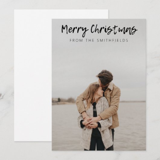 Rustic Travel Lake Kerstmis Feestdagenkaart (Voorkant / Achterkant)