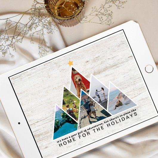 Rustic Travels Photo Collage Home voor de Feestdag Feestdagenkaart