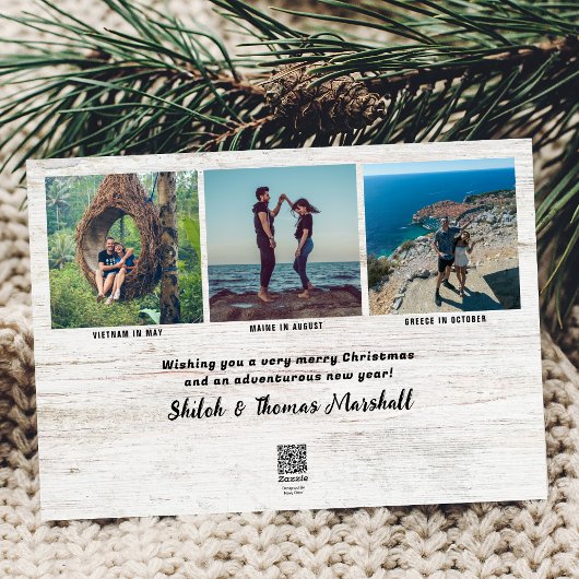 Rustic Travels Photo Collage Home voor de Feestdag Feestdagenkaart