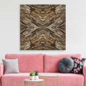 Rustic Tree Bark Photo Southwest Diamond Pattern Canvas Afdruk (Insitu (Woonkamer))