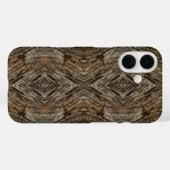 Rustic Tree Bark Photo Southwest Diamond Pattern Case-Mate iPhone Case (Achterkant (horizontaal))
