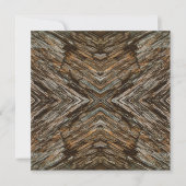 Rustic Tree Bark Photo Southwest Diamond Pattern Kaart (Voorkant)