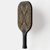 Rustic Tree Bark Photo Southwest Diamond Pattern Pickleball Paddle (Links)