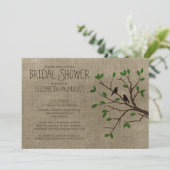 Rustic Tree Branches Bridal Shower-uitnodigingen Kaart (Staand voorkant)