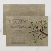 Rustic Tree Branches Bridal Shower-uitnodigingen Kaart (Voorkant / Achterkant)
