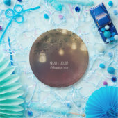 Rustic Tree Branches en Mason Jar Fireflies Papieren Bordje (Feest)