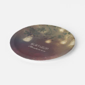 Rustic Tree Branches en Mason Jar Fireflies Papieren Bordje (Gekanteld)