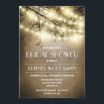 Rustic Tree Bruids Douche Uitnodigingen<br><div class="desc">Beschikt over een  grunge achtergrond met boomtakken aan de bovenkant en strijklichten.</div>