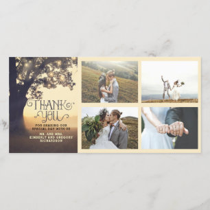 Rustic Tree Dream Summer Wedding Dank u Bedankkaart