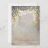 Rustic Tree Dreamweaver String Lights Vintage Wedd Kaart (Achterkant)