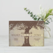 Rustic Tree en String Lights Sla de datumkaart op Save The Date (Staand voorkant)