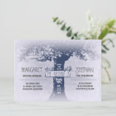 Rustic Tree en String Lights Uitnodiging voor de b (Staand voorkant)
