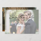 Rustic Tree Heart Photo Sla de datumkaarten op Kaart (Voorkant / Achterkant)