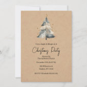 Rustic Tree Jingle and Mingle Christmas Invitation Kaart (Voorkant)
