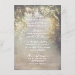 Rustic Tree Lights Branches Wedding Informatie Informatiekaartje