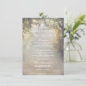 Rustic Tree Lights Branches Wedding Informatie Informatiekaartje (Staand voorkant)