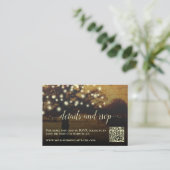 Rustic Tree Lights Wedding Details & RSVP QR-code Informatiekaartje (Staand voorkant)