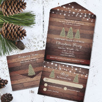 Rustic Tree Lights & Wood Company Kerstfeest