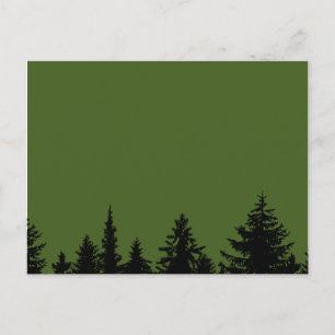 Rustic Tree Line Silhouette Briefkaart