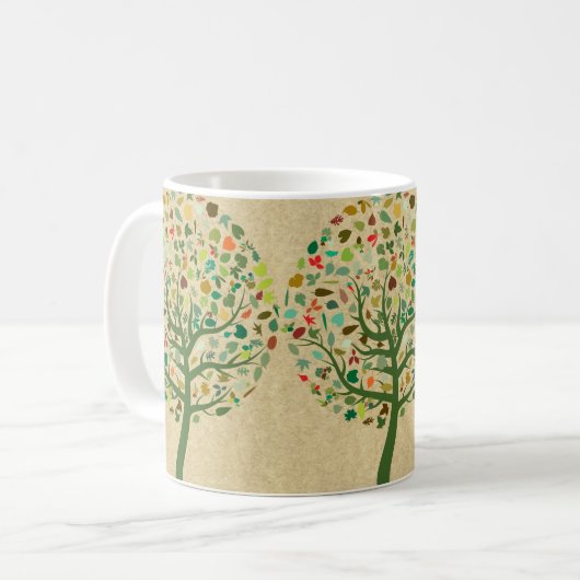 Rustic Tree of Life Teen Goddochter Personalized Koffiemok (Voorkant links)