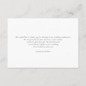 Rustic Tree Ring Wood Script Calligraphy Wedding Bedankkaart (Achterkant)