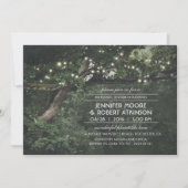 Rustic Tree String Lights Forest repetitie diner Kaart (Voorkant)