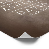 Rustic Tree String of Lights Wedding Welcome Poster (Hoek)