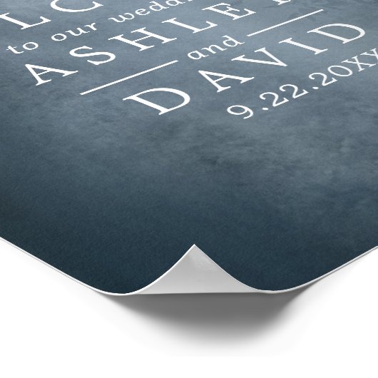 Rustic Tree String of Lights Wedding Welcome Poster (Hoek)