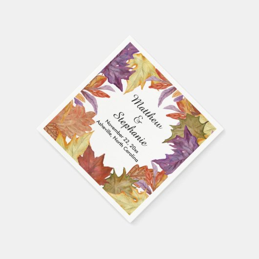 Rustic Tree verlaat Vrijgezellenfeest voor herfstb Servetten (Hoek)