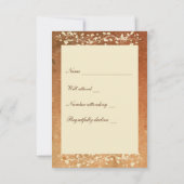 Rustic Tree Warm Red rsvp met enveloppen Kaartje (Achterkant)